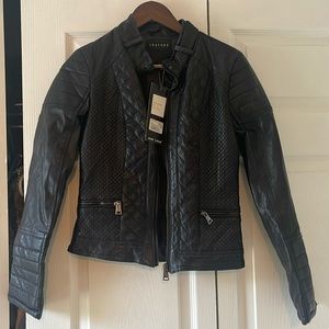 Moto faux leather jacket